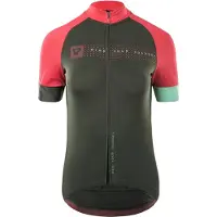 Radvik Foxtrot Lds Short Sleeve Jersey Vert,Rouge S Femme
