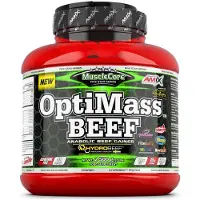Amix Optimass Beef Protein Drink Powder Double White Chocolate 2.5kg Rouge