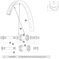 Mavic Xa Elite Carbon Rim Noir 29´´ 24H
