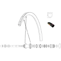 Mavic Ksyrium Pro Carbon Sl Ust Left Spokes 12 Units Noir 291 mm