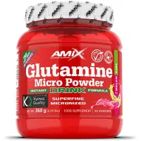Amix Glutamine Micro Powder Amino-acids Melon&kiwi 360g Rouge