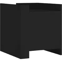 vidaXL Table de chevet noir 45x50x50 cm bois d’ingénierie