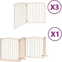 vidaXL Porte pour chien 10 pièces avec porte Pliable 800 cm Bois de peuplier