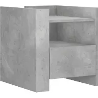 vidaXL Table de chevet gris béton 45x50x50 cm bois d’ingénierie