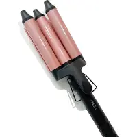 Fineza Pince à gaufres 25mm - Boucleur de cheveux en céramique avec 10 réglages de température - Or rose