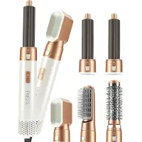 Fineza Brosse coiffante 5 en 1 - - 4 Embouts - Blanc/Or Rose