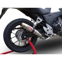 Gpr Exhaust Systems Deeptone Inox Honda Cb400 X 2019-2024 E5 Round Homologated Slip On Muffler Argenté Homologated