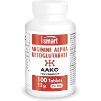 SuperSmart Arginine Alpha Ketoglutarate (AAKG) Dietary Supplement - 100 comprimés