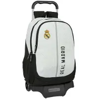 Safta Real Madrid First Kit 24/25 Wheeled Backpack Gris,Blanc