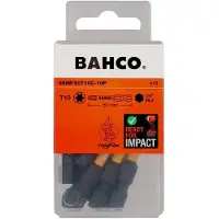 Bahco Embouts 1/4 Torsion pour vis TX T10 50 mm - 10 pièces par blister