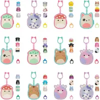 Squishalongs Filles, Porte-clés, Squish-a-longs 2,5 cm Nøglering 3-pak - flere varianter, Multicolore