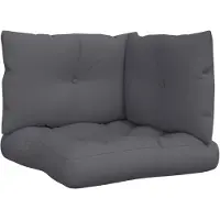 vidaXL Coussins de palette lot de 3 anthracite tissu