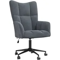 vidaXL Fauteuil relax gris foncé velours