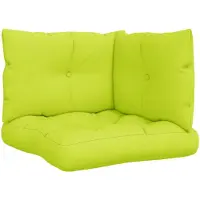 vidaXL Coussins de palette lot de 3 vert vif tissu