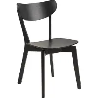 Ebuy24 Roxby chaise de salle à manger noir.