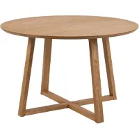 Molecule Malika Table à manger Ø120 cm, finition chêne.