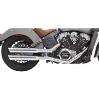 Bassani Xhaust Indian Scout 69 15-16 Ref:8s17sc Not Homologated Slip On Muffler Argenté Not Homologated