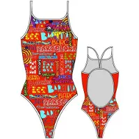 Turbo Barcelona Lights Swimsuit Orange 4XL Femme