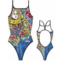 Turbo Queen Heart Vintage Swimsuit Multicolore 2XL Femme
