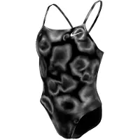 Nike Cutout Hydrastrong Digi Haze Swimsuit Noir US 26 Femme
