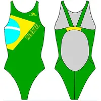 Turbo Brazilian Flag Pro Resist Swimsuit Vert 3XL Femme