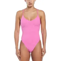 Nike Retro Flow Swimsuit Rose L Femme