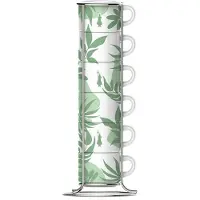 Bialetti Primavera Set de 6 tasses à espresso sur pied - Vert