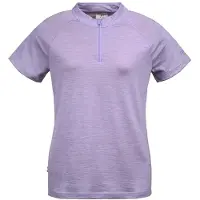 Dolomite Cristallo merino Zip Short Sleeve T-shirt Violet M Femme