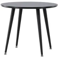Ebuy24 Plaza table de salle à manger pour enfants Ø60 cm noir.