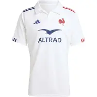 Adidas T-Shirt fonctionnel 'France Rugby Away' bleu foncé / rouge feu / blanc