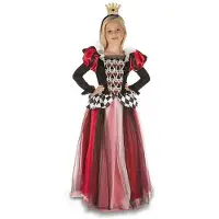 MOM Queen Of Hearts Costume Rouge 5-6 Years Enfants