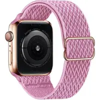 Cover-Discount Apple Watch 44/45/46/49mm - Bracelet de remplacement en tissu nylon flexible (Nylon), Sangles de montre, Rose