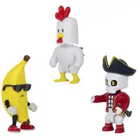 Stumble Guys Figurine 7.5 cm 3 unités Jaune Jaune One Size