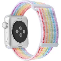 Cover-Discount Apple Watch 44/45/46/49mm - Bande en tissu nylon flexible avec velcro (Nylon), Sangles de montre, Multicolore