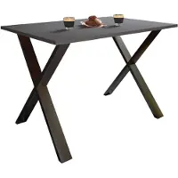 VCM Table à manger en bois premium | H. 76 x L. 80 x D. 80 cm | Table à manger de cuisine Xona X