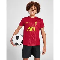 Nike Haut de foot à manches courtes d'avant-match Nike Dri-FIT Liverpool FC Academy Pro pour ado - Rouge | Taille XL