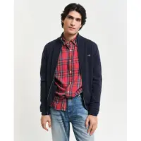 Gant pour homme. 87214 Cardigan en laine de mouton très fine avec fermeture à glissière marine (S), Casuel