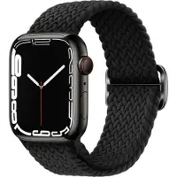 Cover-Discount Nylon Stoff Ersatzarmband (44 mm, 45 mm, 46 mm, 49 mm, Nylon), Sangles de montre, Noir
