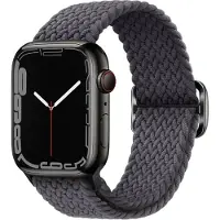 Cover-Discount Apple Watch 42/41/40mm - Bracelet de remplacement en tissu nylon tressé (Nylon), Sangles de montre, Gris