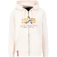 Alpha industries Veste de survêtement bleu clair / orange / noir / blanc cassé