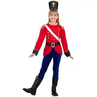 MOM Toy Soldier Jacket Hat And Meshes Junior Costume Rouge 10-12 Years Enfants