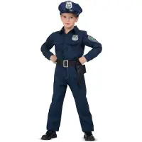 MOM Police Junior Costume Bleu 10-12 Years Enfants