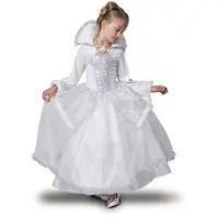 MOM Snow Queen Girl Costume Blanc 10-12 Years Enfants