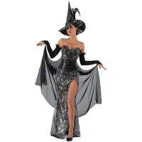 MOM Cobweb Witch Costume Noir M Enfants