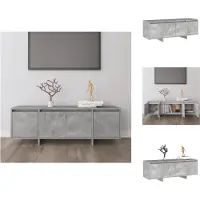 vidaXL Armoire TV gris béton 120x30x40,5 cm Bois composite - Meuble TV