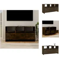 vidaXL Armoire TV chêne fumé 102x37,5x52,5 cm Bois composite - Meuble TV