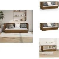 vidaXL Lit de jour brun miel 75x190 cm Pin massif - Lits et sommiers