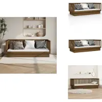 vidaXL Lit de jour Marron Miel 100x200 cm Pin massif - Lits et sommiers
