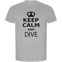 Kruskis Keep Calm And Dive Eco Short Sleeve T-shirt Gris S Homme