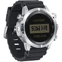 North Edge Aqua Freedive Multi-sport 10 Atm Dive Computer Argenté